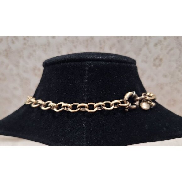 EUC J. Crew Vintage-Inspired Gold-Tone Crystal Floral Statement Necklace - Picture 5 of 7